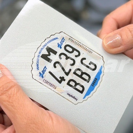 Matrícula Identificativa para Patinetes Eléctricos - Etiqueta VMP
